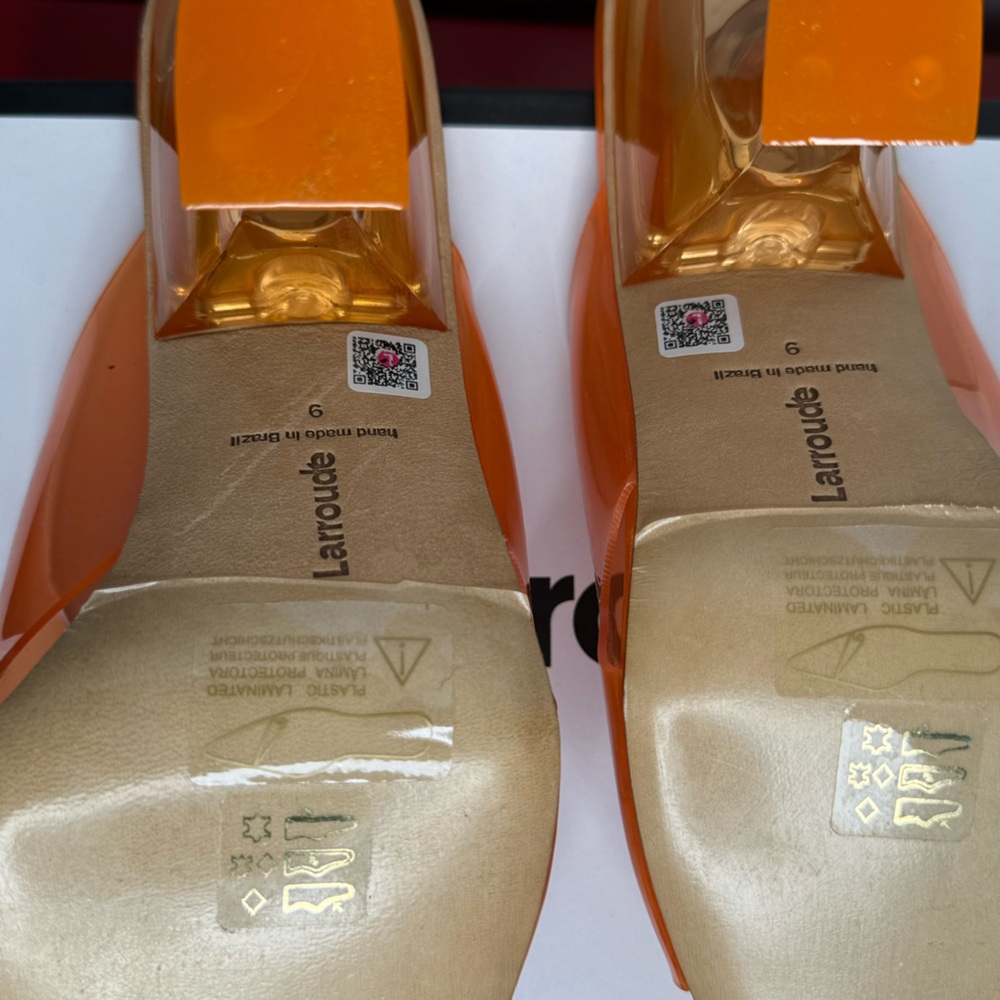 New With Box! Larroudé Madonna Vinyl Mules - Picture 4 of 6
